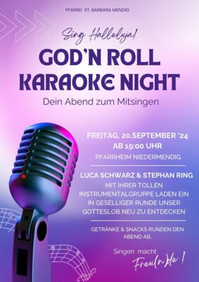 GOD`N ROLL KARAOKE NIGHT Dein Abend zum Mitsingen