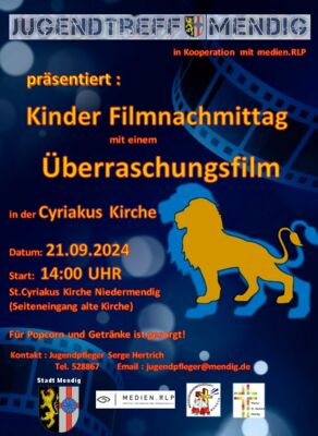 Kinder Filmnachmittag mit einem Überraschungsfilm